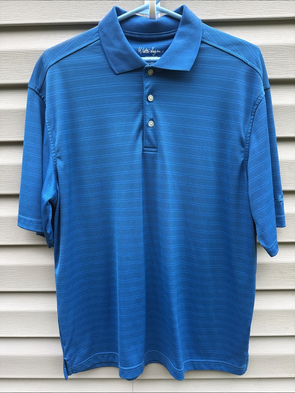 Walter Hagen | Mens Short Sleeve Blue Golf Polo Shirt size Medium